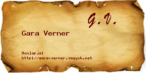 Gara Verner névjegykártya